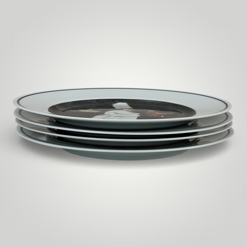 Williams Sonoma Chef Series Dinner Plates Set of 4 Japan Bistro Chef Porcelain‎ - Picture 11 of 12